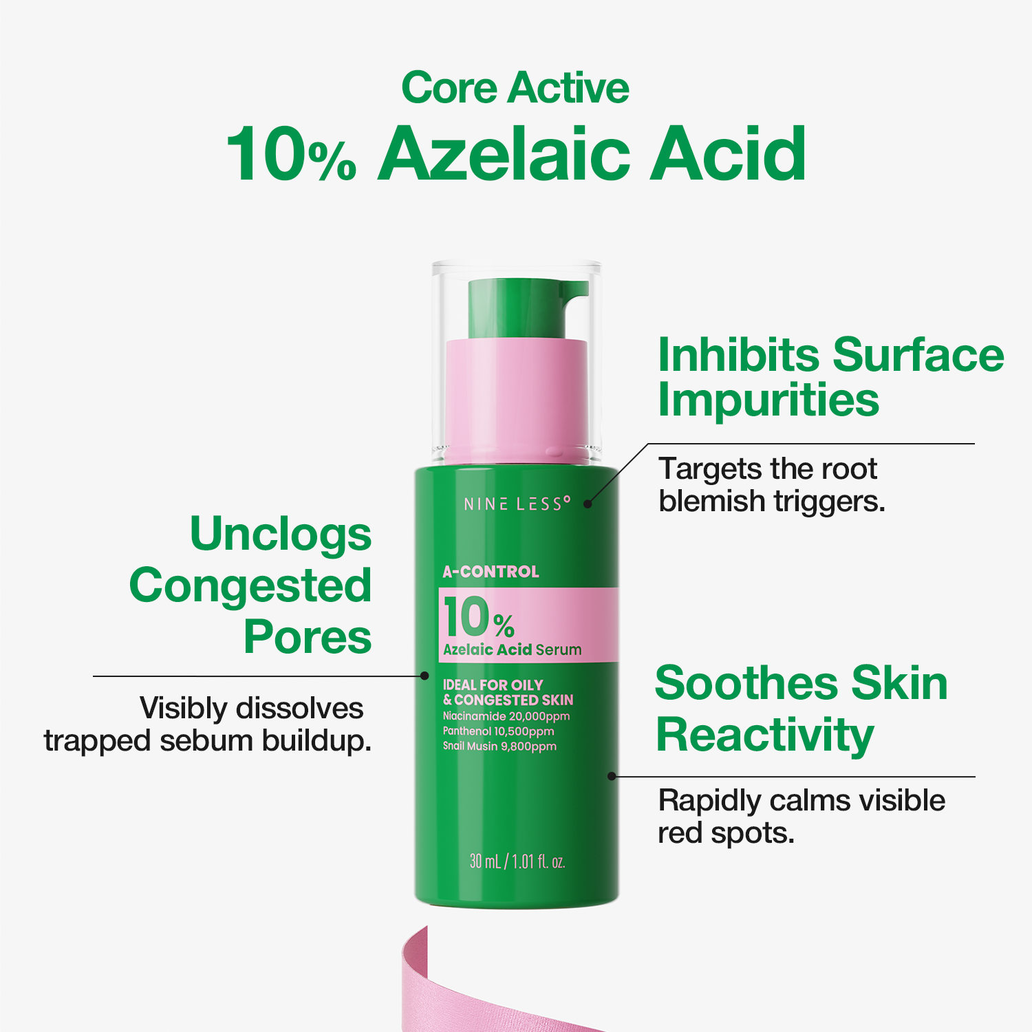 NINELESS A Control 10% Azelaic Acid Serum 30 ml - Image 4
