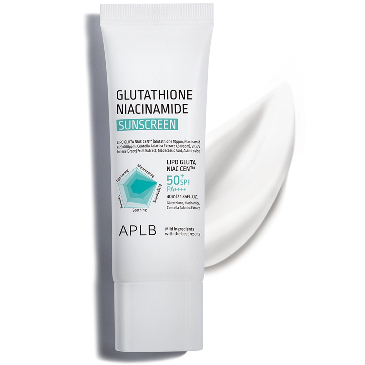 APLB Gluthathione Niacinamide Sunscreen SPF50+ PA++++ 40 ml