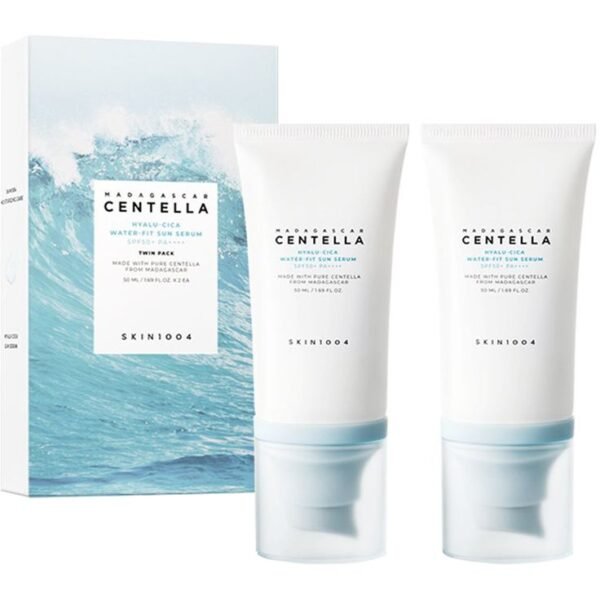 SKIN1004 Madagascar Centella Twin Pack Hyalu cica Water Fit Sun Serum SPF50+ PA++++ 50ml x2