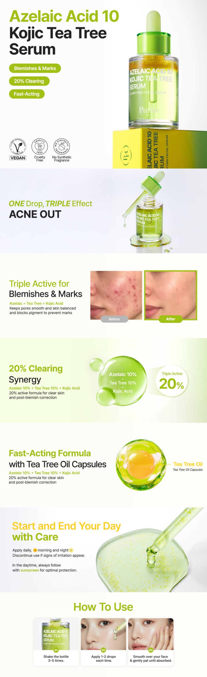 Purito Seoul Azelaic Acid 10 Kojic Tea Tree Serum 30 ml - Image 2